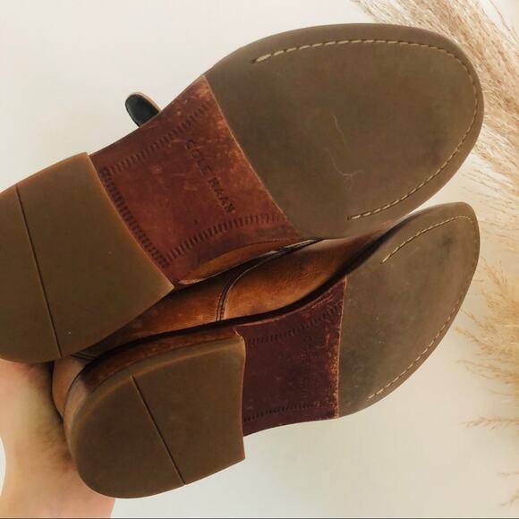 COLE HAAN Men’s Williams Monk Brown Leather Buckle Strap Oxfords Dress Shoes 8 main image 8